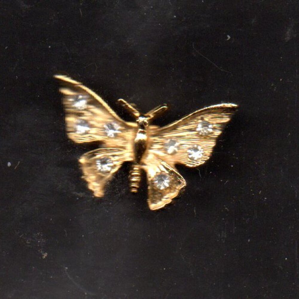 Delicate Gold Plated Butterfly Pin